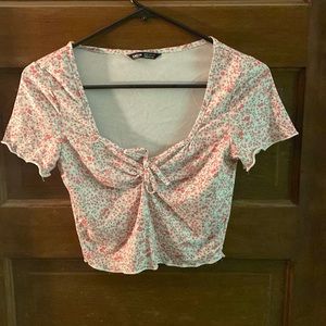 Womens floral crop top